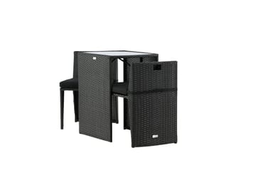 Savanna Caféset 50 cm + 2 Matstolar Utomhus - Svart - Utemöbler & utemiljö - Utegrupp - Cafegrupp & cafeset