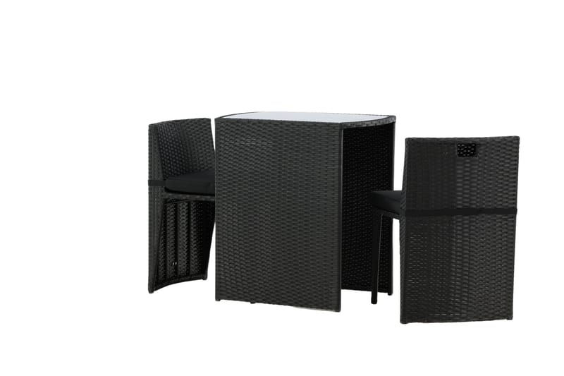 Savanna Caféset 50 cm + 2 Matstolar Utomhus - Svart - Utemöbler & utemiljö - Utegrupp - Cafegrupp & cafeset