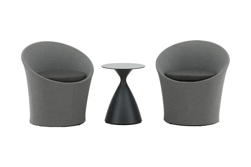 Spoga Balkonggrupp 2-sits, Svart/Mörkgrå