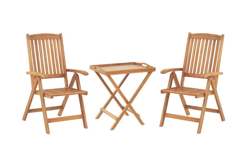 Trädgårdsmöbelset av Utebord och 2 Utestolar JAVA - Trä/natur - Utemöbler & utemiljö - Utegrupp - Cafegrupp & cafeset
