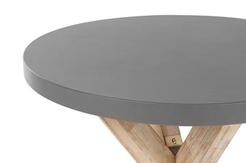 Trädgårdsset av Utebord och 4 pallar¸ 90 cmOLBIA - Grå - Utemöbler & utemiljö - Utegrupp - Cafegrupp & cafeset