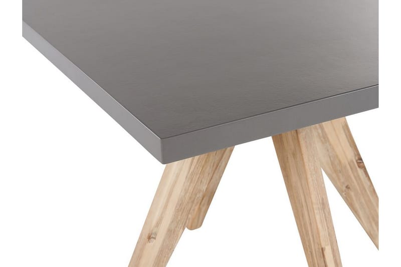 Trädgårdsset av Utebord och 4 pallar 90 x 90 cm OLBIA - Grå - Utemöbler & utemiljö - Utegrupp - Cafegrupp & cafeset