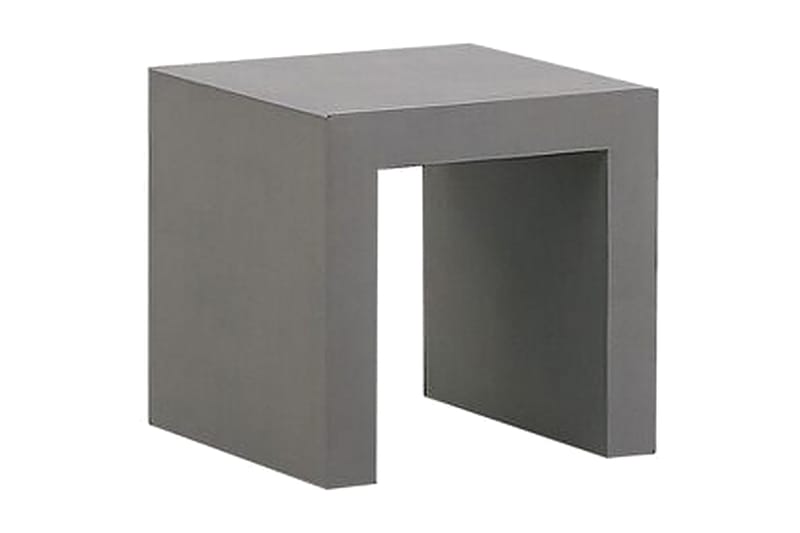 Trädgårdsset av Utebord och 4 pallar 90x90 OLBIA - Grå - Utemöbler & utemiljö - Utegrupp - Cafegrupp & cafeset