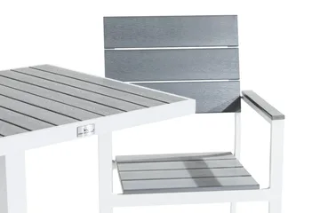 Tunis Caféset 70x70 + 2 Stapelstolar - Vit/Grå - Utemöbler & utemiljö - Utegrupp - Cafegrupp & cafeset