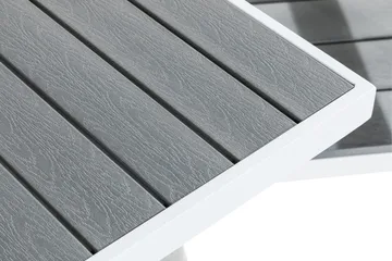 Tunis Caféset 70x70 + 2 Stapelstolar - Vit/Grå - Utemöbler & utemiljö - Utegrupp - Cafegrupp & cafeset