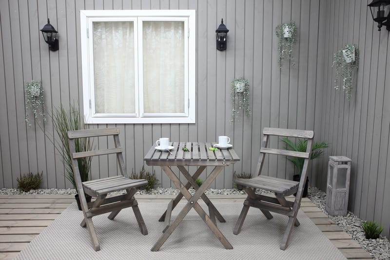 Utomhusmöbelgrupp Wilma & Knohult - Grå - Utemöbler & utemiljö - Utegrupp - Cafegrupp & cafeset