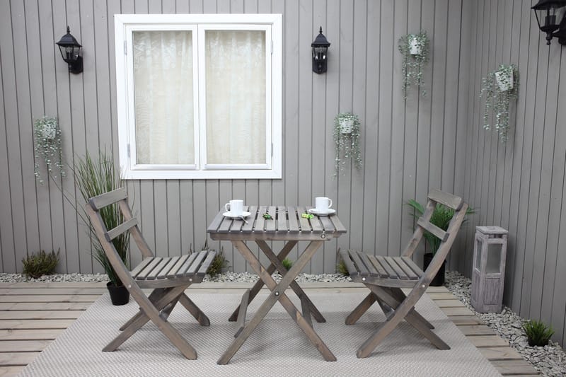 Utomhusmöbelgrupp Wilma & Knohult - Grå - Utemöbler & utemiljö - Utegrupp - Cafegrupp & cafeset