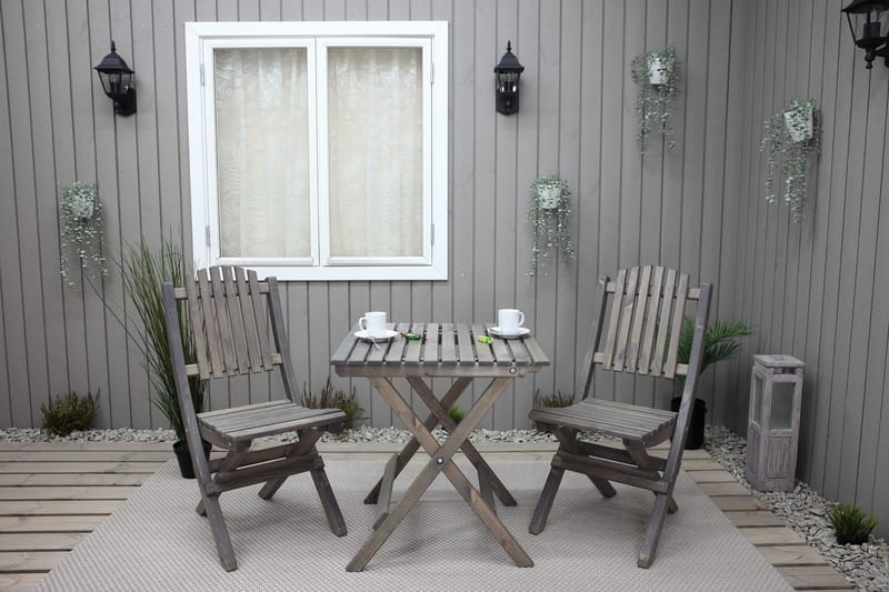 Utomhusmöbelgrupp Wilma & Visby - Grå - Utemöbler & utemiljö - Utegrupp - Cafegrupp & cafeset