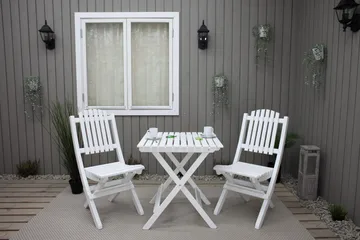 Utomhusmöbelgrupp Wilma & Visby - Vit - Utemöbler & utemiljö - Utegrupp - Cafegrupp & cafeset