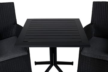 Way Caféset 70 cm + 2 Malin Karmstolar - Svart - Utemöbler & utemiljö - Utegrupp - Cafegrupp & cafeset
