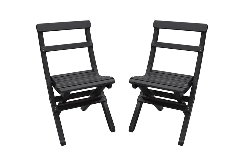 Wilma Caféset 65x65 cm + 2 Utestolar Grå/Vit - Baltic Garden - Utemöbler & utemiljö - Utegrupp - Cafegrupp & cafeset