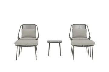 Cafégrupp Zakynthos Utomhus - Brun - Utemöbler & utemiljö - Utegrupp - Cafegrupp & cafeset