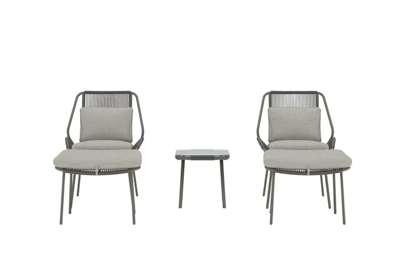 Cafégrupp Zakynthos Utomhus - Brun - Utemöbler & utemiljö - Utegrupp - Cafegrupp & cafeset