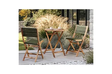 Cafégrupp Prossedi - Grönt, ljust trä - Utemöbler & utemiljö - Utegrupp - Cafegrupp & cafeset