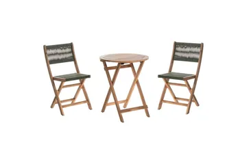 Cafégrupp Prossedi - Grönt, ljust trä - Utemöbler & utemiljö - Utegrupp - Cafegrupp & cafeset