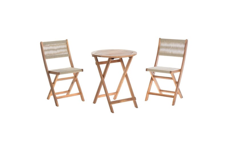 Cafégrupp Prossedi - Beige, ljust trä - Utemöbler & utemiljö - Utegrupp - Cafegrupp & cafeset