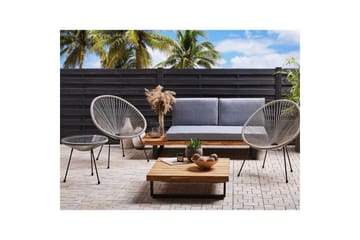 Cafeset Acapulco II Ljusgrå/svart - Ljusgrå/svart - Utemöbler & utemiljö - Utegrupp - Cafegrupp & cafeset