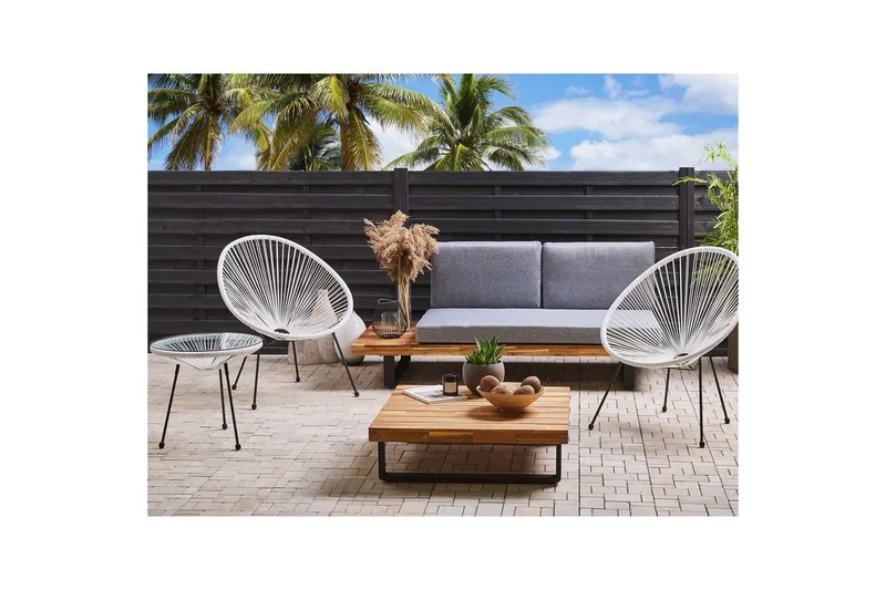 Cafeset Acapulco II Vit/Svart - Vit/Svart - Utemöbler & utemiljö - Utegrupp - Cafegrupp & cafeset