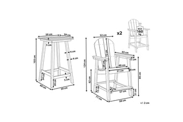 Cafeset Adirondack Blå - Blå - Utemöbler & utemiljö - Utegrupp - Cafegrupp & cafeset