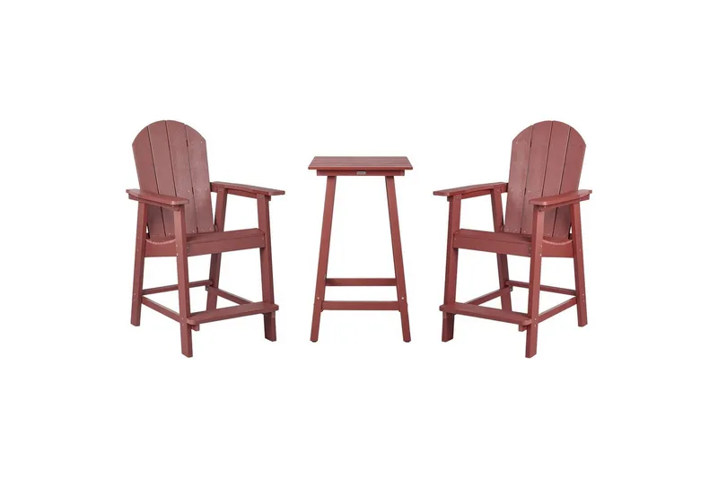 Cafeset Adirondack Röd, Röd