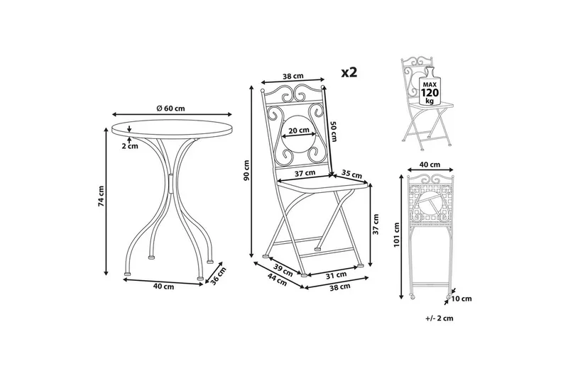 Cafeset Carpino - Utemöbler & utemiljö - Utegrupp - Cafegrupp & cafeset
