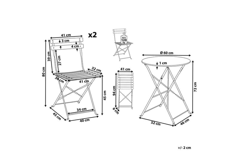 Cafeset Fiori Blå - Blå - Utemöbler & utemiljö - Utegrupp - Cafegrupp & cafeset