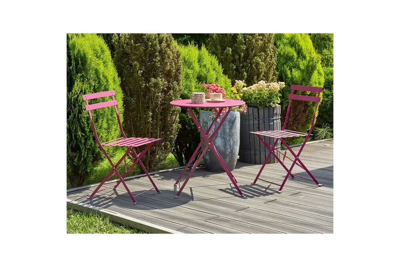 Cafeset Fiori Vinröd - Vinröd - Utemöbler & utemiljö - Utegrupp - Cafegrupp & cafeset