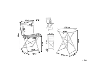 Cafeset Fiori Vinröd - Vinröd - Utemöbler & utemiljö - Utegrupp - Cafegrupp & cafeset