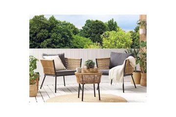 Cafeset Gargano Brun/grå - Brun/grå - Utemöbler & utemiljö - Utegrupp - Cafegrupp & cafeset