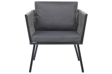 Cafeset Gargano Ljusgrå/svart - Ljusgrå/svart - Utemöbler & utemiljö - Utegrupp - Cafegrupp & cafeset