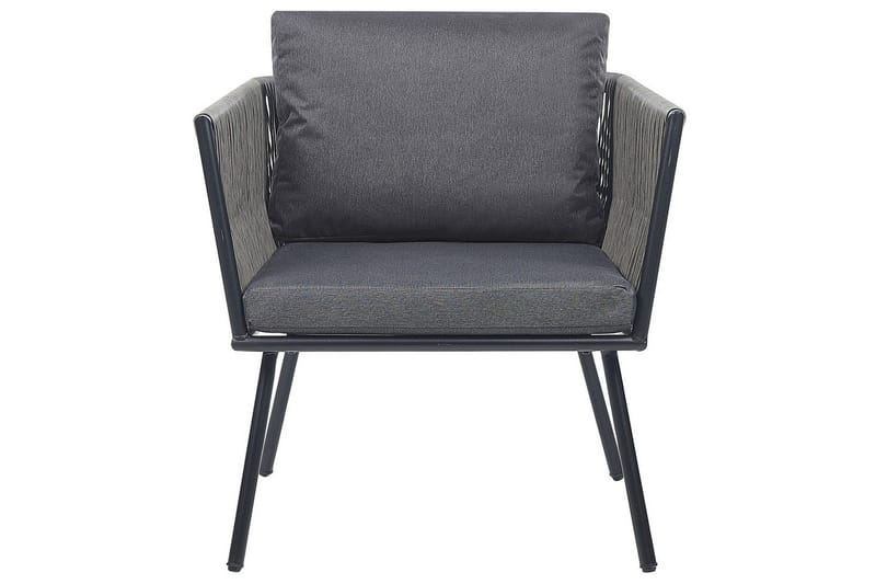 Cafeset Gargano Ljusgrå/svart - Ljusgrå/svart - Utemöbler & utemiljö - Utegrupp - Cafegrupp & cafeset