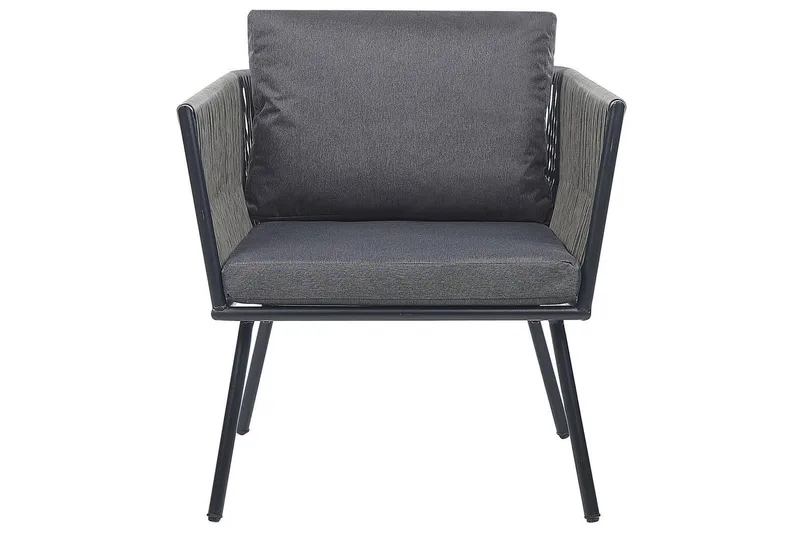 Cafeset Gargano Ljusgrå/svart - Ljusgrå/svart - Utemöbler & utemiljö - Utegrupp - Cafegrupp & cafeset