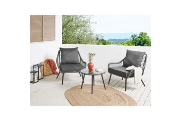 Cafeset Laureto Grå - Grå - Utemöbler & utemiljö - Utegrupp - Cafegrupp & cafeset