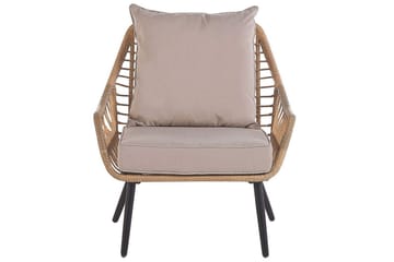 Cafeset Laureto Natur/Beige/Svart/Beige - Natur/Beige/Svart/Beige - Utemöbler & utemiljö - Utegrupp - Cafegrupp & cafeset