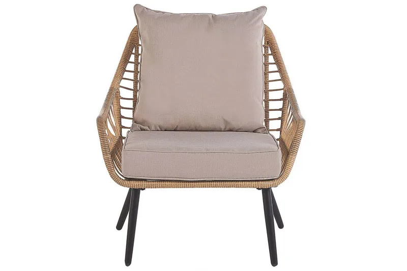 Cafeset Laureto Natur/Beige/Svart/Beige - Natur/Beige/Svart/Beige - Utemöbler & utemiljö - Utegrupp - Cafegrupp & cafeset