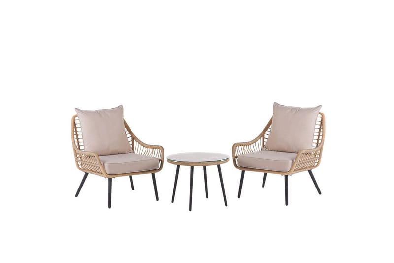 Cafeset Laureto Natur/Beige/Svart/Beige, Natur/Beige/Svart/Beige