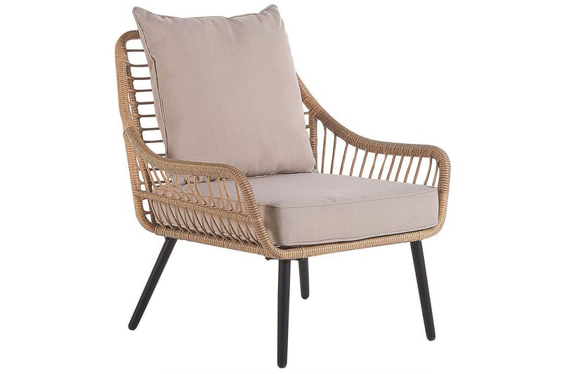 Cafeset Laureto Natur/Beige/Svart/Beige - Natur/Beige/Svart/Beige - Utemöbler & utemiljö - Utegrupp - Cafegrupp & cafeset