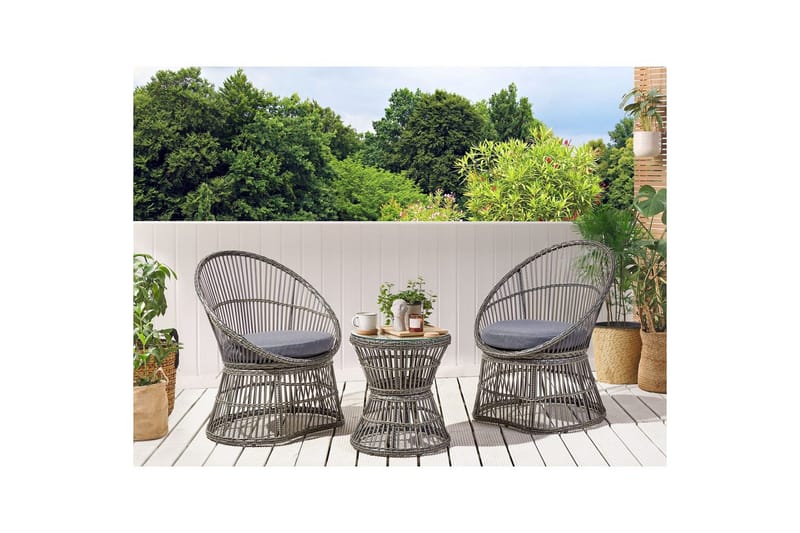 Cafeset Mesyna Beige/grå - Beige/grå - Utemöbler & utemiljö - Utegrupp - Cafegrupp & cafeset