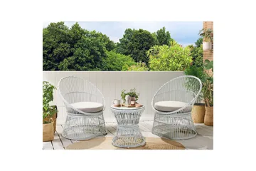 Cafeset Mesyna Vit/Beige - Vit/Beige - Utemöbler & utemiljö - Utegrupp - Cafegrupp & cafeset