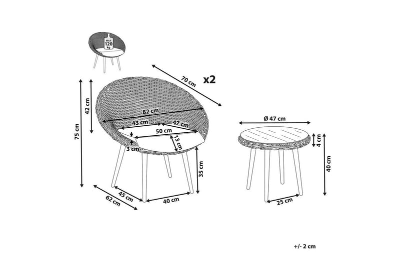 Cafeset Ortigia - Utemöbler & utemiljö - Utegrupp - Cafegrupp & cafeset