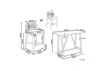Cafeset Talamone - Utemöbler & utemiljö - Utegrupp - Cafegrupp & cafeset