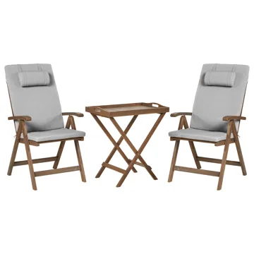 Caféset utomhus Amantea Premium Akaciaträ - Brun/Gråmelerad - Utemöbler & utemiljö - Utegrupp - Cafegrupp & cafeset