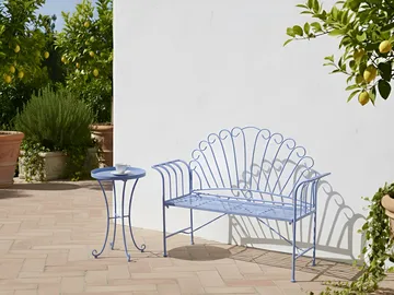 Caféset utomhus Cavinia Järn - Blå - Utemöbler & utemiljö - Utegrupp - Cafegrupp & cafeset