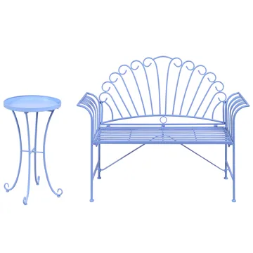 Caféset utomhus Cavinia Järn - Blå - Utemöbler & utemiljö - Utegrupp - Cafegrupp & cafeset