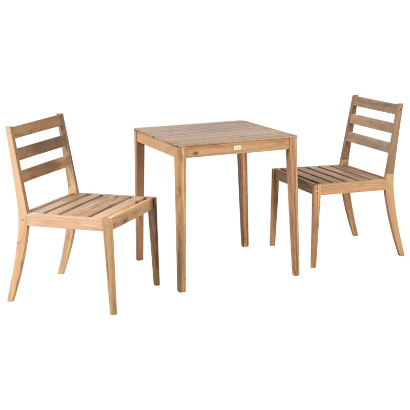 Caféset utomhus Chioggia Akaciaträ, Brun