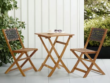 Caféset utomhus Coniolo Akaciaträ - Brun/Svart - Utemöbler & utemiljö - Utegrupp - Cafegrupp & cafeset