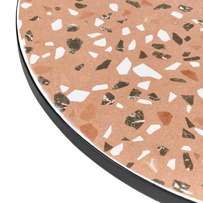 Caféset utomhus Fällbar Adrano Järn - Svart/Brun/Orange - Utemöbler & utemiljö - Utegrupp - Cafegrupp & cafeset