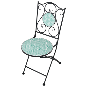 Caféset utomhus Fällbar Anapo Järn - svart/grön - Utemöbler & utemiljö - Utegrupp - Cafegrupp & cafeset