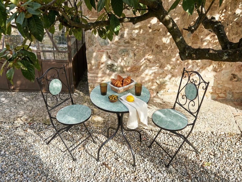 Caféset utomhus Fällbar Anapo Järn - svart/grön - Utemöbler & utemiljö - Utegrupp - Cafegrupp & cafeset