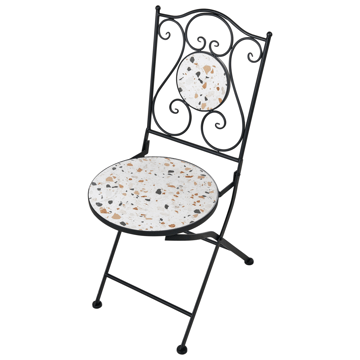 Caféset utomhus Fällbar Artena Järn - Svart/Vit - Utemöbler & utemiljö - Utegrupp - Cafegrupp & cafeset